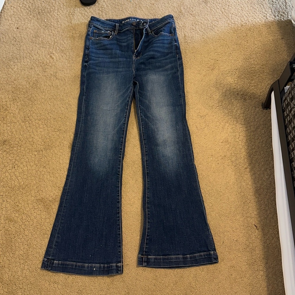 american eagle high rise flare jeans